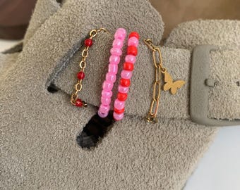 Pingente para Birkenstocks Boston - Joia artesanal para calçados - Corrente de aço inoxidável - Acessórios de personalização feitos à mão