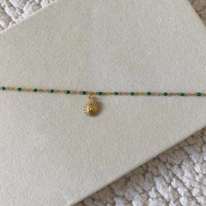 Customizable gold anklet – stainless steel – women’s handmade jewelry – boho chic charms – original gift idea