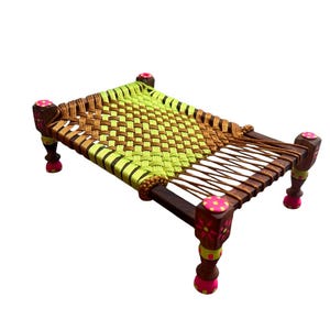 Miniature Handwoven Charpai / Manji, Handmade Mini Charpai, Wooden Charpai Manji, Charpai, Colorful Charpai, Miniature Charpai, Manji