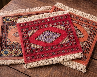 Handwoven Miniature Persian Rugs (Set of 3) - Dollhouse Rug, Afghan Rug