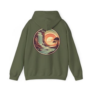 Nature-Inspired Unisex Heavy Blend Hoodie, Cozy Sweatshirt, Chill Vibes, Gift for Nature Lovers, Casual Wear, Eco-Friendly Fashion