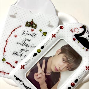 Tarjetero / Cisne Negro / Tarjeta fotográfica / Kpop / Llavero / Estético / Lindo / Anime / Transparente / PVC