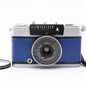 Blue 　OLYMPUS PEN EE-3 Blue Olympus Pen EE-3 Half-frame 35mm Film Camera - Fully Serviced