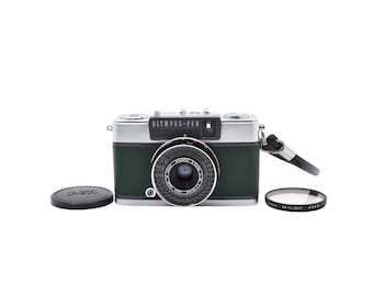 Aparat fotograficzny Olympus PEN EES-2 Vintage 35 mm | Ciemnozielony | Odnowiony i przetestowany 2034281