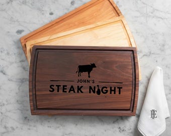 Personalized Cutting Board: Custom Wooden Steak Board