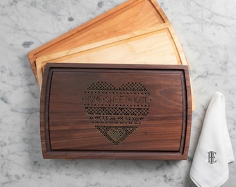 Cutting Board: Cheeses Serving Heart Home Sweet Home