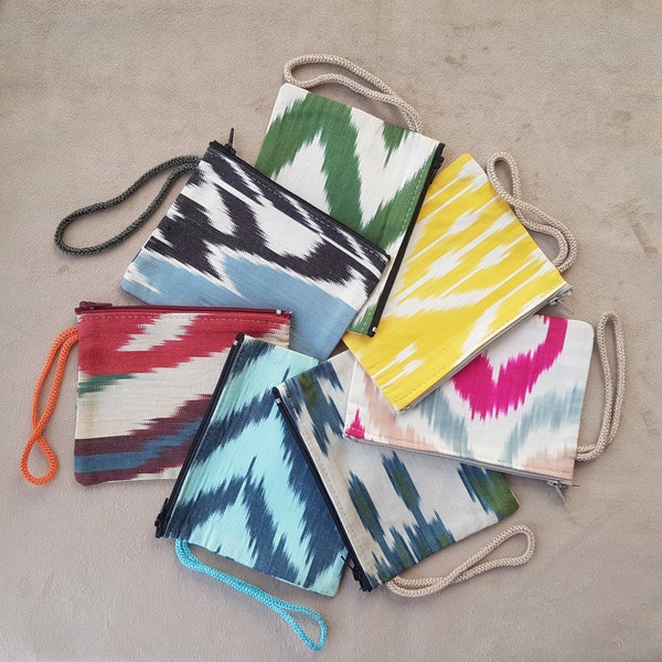 small silk ikat pouch, coin purse