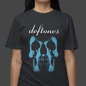 unisex Tshirt Deftones, Sweatshirt Deftones, Hoodie Deftones North American tour 2025 White Skull