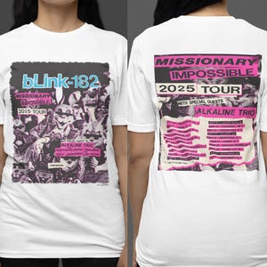 unisex Tshirt Blink 182, Sweatshirt Blink 182, Hoodie Blink 182 missionary impossible tour 2025