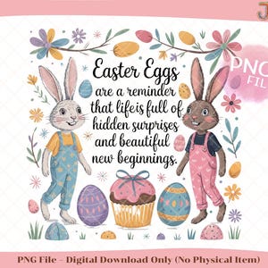 Easter Bunny Clipart | Cute Spring Rabbits PNG | Pastel Easter Digital Download