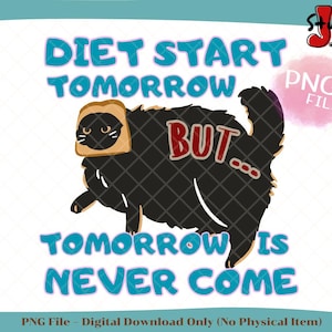 Fat Cat PNG Digital File | Cute Chubby Cat Clipart | Funny Cat Sublimation | Cartoon Cat Graphic | Instant Download