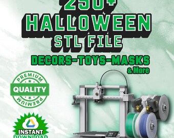 250+ Halloween 3D Print STL Pack: Most Popular Stl Models in Bundle (Instant Download)