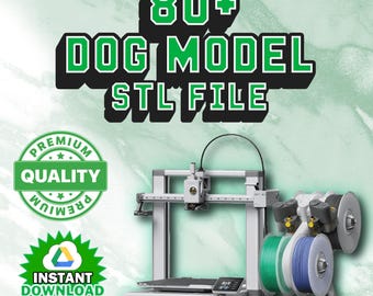 80+ Dog Stl Designs, Dog Model Bundle, Dog STL Files, Dog Lover DIY Kit, Printable Dog Models, Animal STL Files