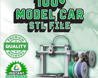 100+ Model Car STL File Bundle, Ultimate Car STL Pack, 3D Printing Car STL Files, Mega Car Stl file, Model Car Hobby, Easy to Print Car Stl 