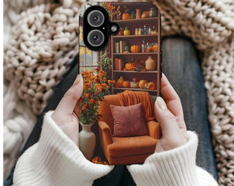 Autumn Cozy Phone Case | Fall Floral Design, Pumpkin Decor, Seasonal Gift, Halloween, Thanksgiving, Phone Accessory