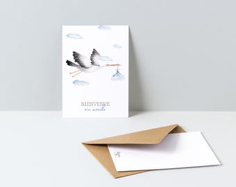 CARD (+busta bianca) - Nascita - biglietti - cancelleria decorativa