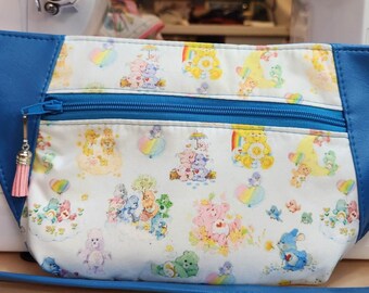 Vintage Care Bears, Fanny Pack, Bum Bag, Hip Pack, Crossbody, Custom, Handmade, SewAdrienneY
