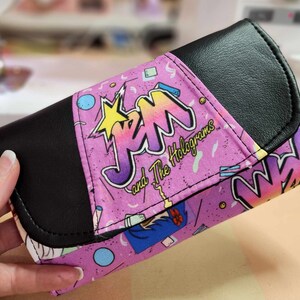 Jem und die Hologramme, Regenbogen, Sterne Brieftasche, Akkordeon, Charakter, Weihnachtsgeschenk, 80er Jahre, Cartoon, SewAdrienneY