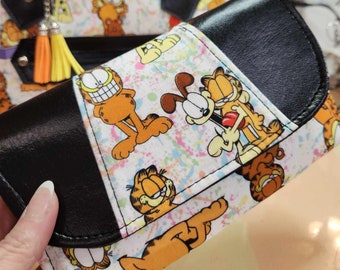 Garfield & Odie, Wallet, Accordion, 80's, 90's, Toys, Nostalgia, Cartoon, Gift for Everyone, SewAdrienneY