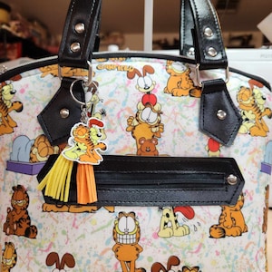 Garfield & Odie, Domed Handbag, Shoulder Bag, Custom Handbag, Purse, 80's Cartoon, SewAdrienneY
