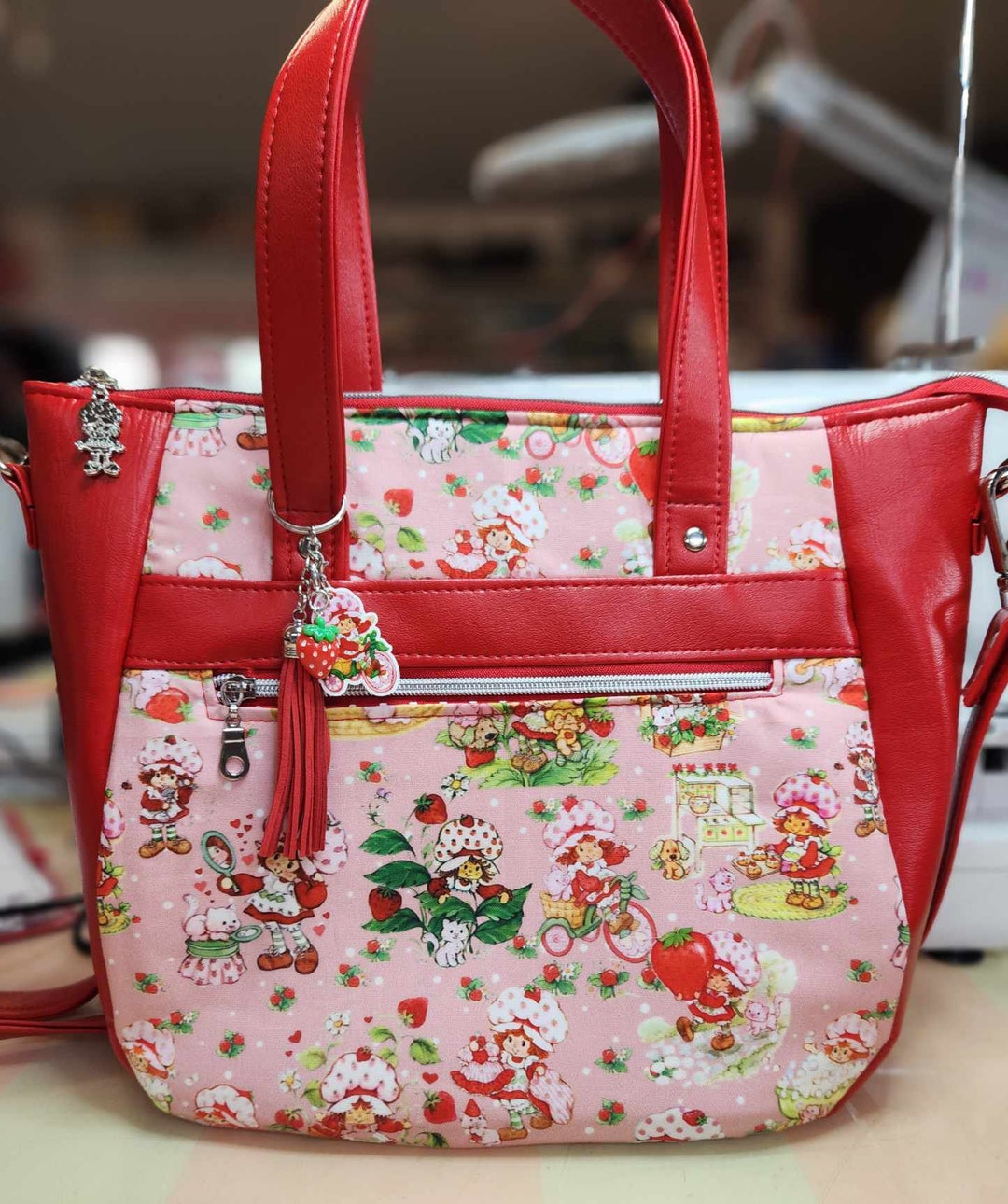 Rose Strawberry Shortcake Large Handbag Purse for Women - Etsy