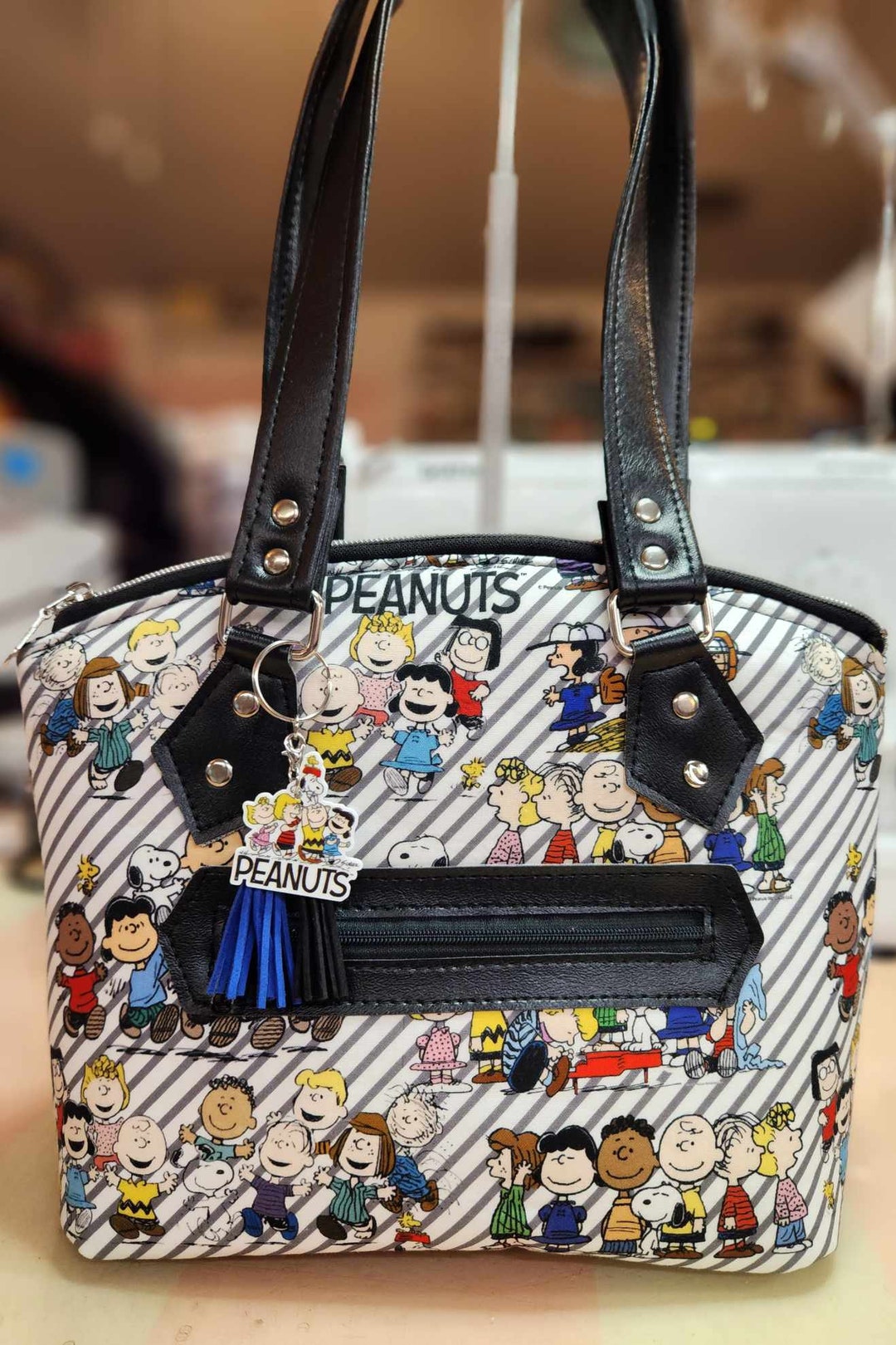 Peanuts Gang, Snoopy, Domed Handbag, Shoulder Bag, Custom Handbag