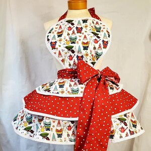 Garden Gnome Apron Pinup Rockabilly 50's Housewife Cosplay Ready to Ship Vintage Inspired