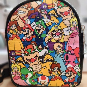 Nintendo, Super Mario Bros, Small, Backpack, Crossbody, Custom, Handmade, 80's, Cartoon, Mav Pack, Video, Gaming, SewAdrienneY