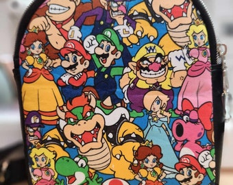 Nintendo, Super Mario Bros, Small, Backpack, Crossbody, Custom, Handmade, 80's, Cartoon, Mav Pack, Video, Gaming, SewAdrienneY