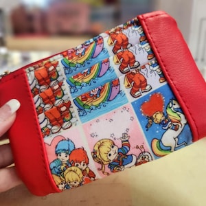 Portacarte con cerniera, anni '80, nostalgia, Rainbow Brite & Friends, SewAdrienneY