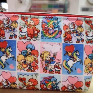 Rainbow Brite, bolsa cuadrada con cremallera, tres tamaños, años 80, nostalgia, SewAdrienneY