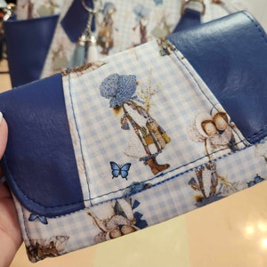 Holly Hobbie nostalgique, portefeuille coloré, accordéon, années 80, couture AdrienneY