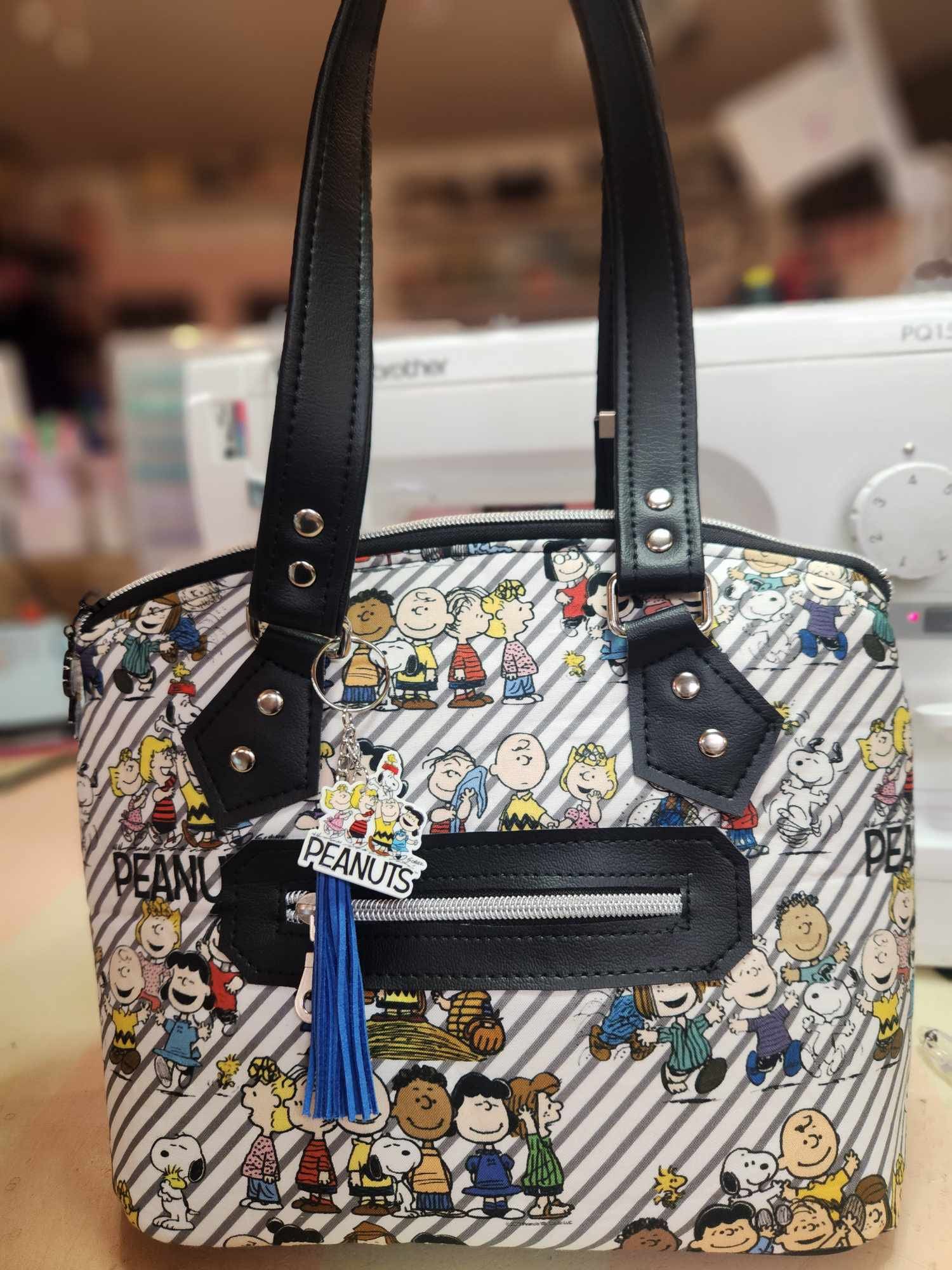Peanuts Gang, Snoopy, Domed Handbag, Shoulder Bag, Custom Peanuts Gang, Snoopy, Domed Handbag, Shoulder Bag, Custom