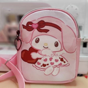 My Melody, Sanrio, Small, Backpack, Crossbody, Custom, Handmade, Nostalgic, Cartoon, Gift, Mav Pack, Sublimation, SewAdrienneY