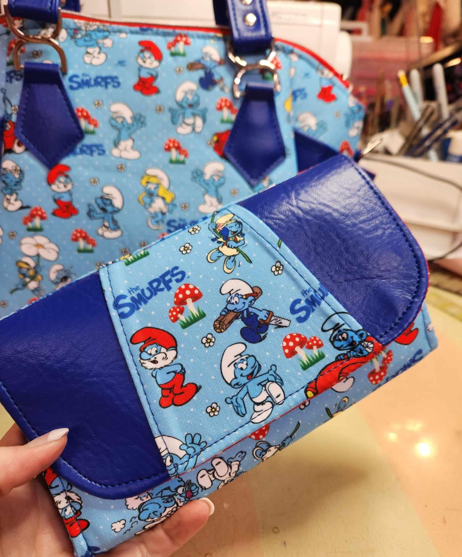 ★2025SS新作★WKNDRS X SMURFS★CANVAS CARD WALLET Smurf Friends, Wallet, Accordion, Gift, 80's, Cartoon