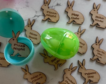 Fichas para la búsqueda de huevos de Pascua - Conejo de Pascua - Abrazo de bolsillo - Archivo digital cortado con láser - SVG - (Archivo digital)