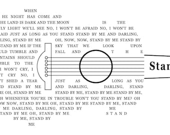 Guitar Lyrics - Stand By Me - SVG PNG JPEG (Digital File)