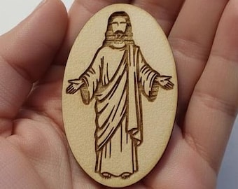 Abrazo de Jesús en el bolsillo - Regalo de fe - Consuelo de bolsillo - Archivo digital cortado con láser - SVG - (Archivo digital)