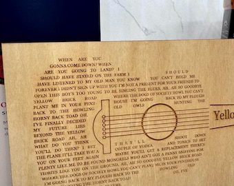 Letra de guitarra - Yellow Road - SVG, PNG, JPEG (Archivo digital)