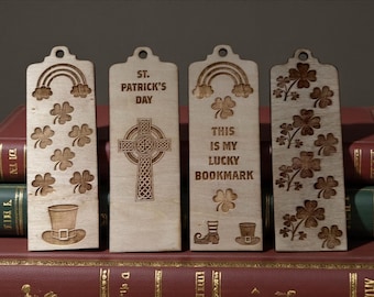 Marcapáginas del Día de San Patricio - Archivo digital cortado con láser - SVG - (Archivo digital)