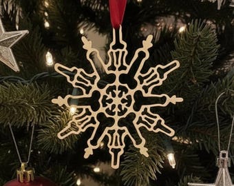 Copo de nieve navideño grosero - Copo de nieve Willy - Adorno navideño divertido - Adorno divertido para adultos - Regalo para empleados - Fiesta de adornos navideños - Amigo invisible (Archivo digital)