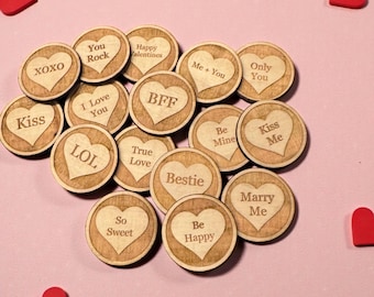 Día de San Valentín - Abrazo de bolsillo - Amor - Mensaje de amor - Regalo - Consuelo de bolsillo - 16 fichas - Corte láser - SVG - (ARCHIVO DIGITAL)