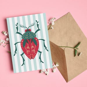 beetle, bug, greeting cards, print cards, printing cards, greeting card, folding card, greeting card birthday card, birthday greeting cards
