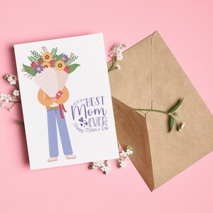 La migliore mamma del mondo, biglietto per la festa della mamma, regalo per la festa della mamma, bouquet di fiori, regali per la mamma, download, idea regalo, regali dell'ultimo minuto