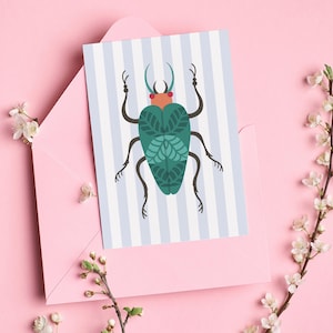 beetle, bug, greeting cards, print cards, printing cards, greeting card, folding card, greeting card birthday card, birthday greeting cards