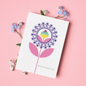 colorful flowers, birthday card, print cards, printing cards, greeting card, folding card, fold card, greeting cards with flowers, greetings