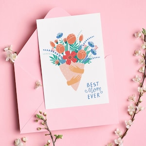 La migliore mamma del mondo, biglietto per la festa della mamma, mazzo di fiori, regalo per la festa della mamma, regali per la mamma, download, idea regalo, regali dell'ultimo minuto