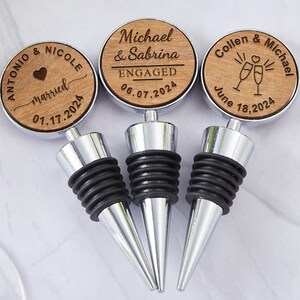 Bouchon de vin personnalisé, cadeau de mariage pour couple, bouchon de bouteille de vin personnalisé, cadeau de fiançailles, cadeau de jeunes mariés, cadeaux d'anniversaire pour Coupel.