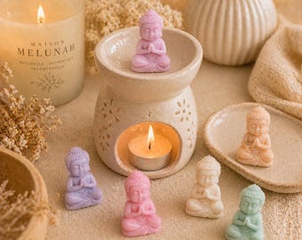 Pastillas de cera perfumadas con aroma a Buda – Cera vegetal | Fragancia Grasse | Regalo de bienestar | Quemador de cera | Maison Melunah