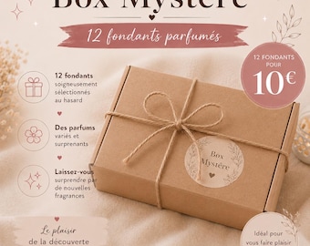 Caja misteriosa de perfumes artesanales perfumados – Cera vegetal de flor rosa – Perfumes de Grasse – Idea de regalo boho chic